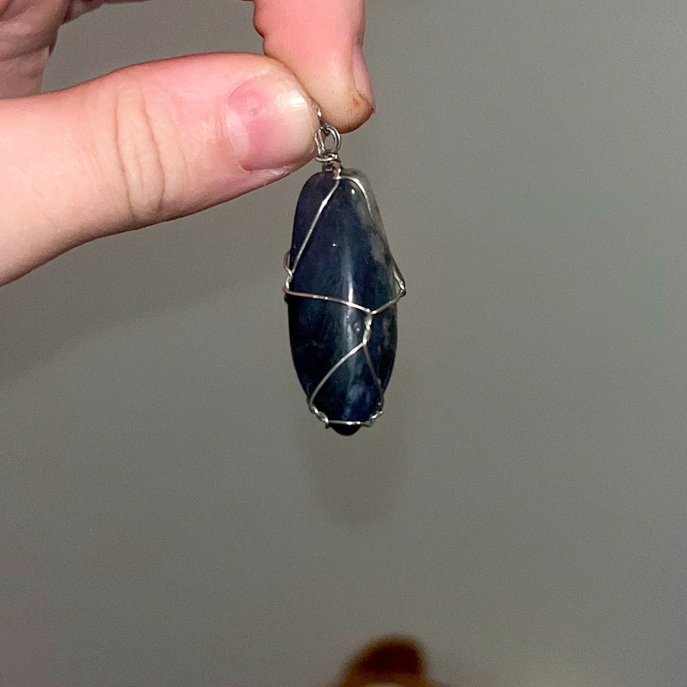 Handmade Wrapped Sodalite Pendant